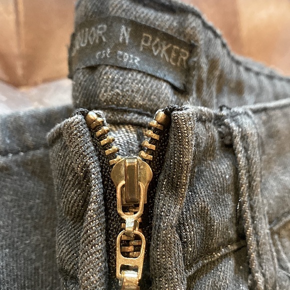 Liquor N Poker Exposed Zip Straight Leg Jeans - Picture 12 of 12